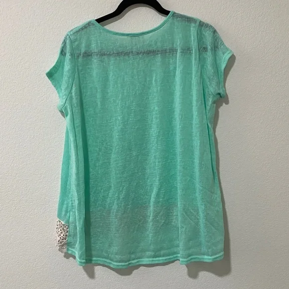 Boho Lace Crochet Flowers Vintage Women's Top Tee Shirt Blouse Coquette - Picture 3 of 4